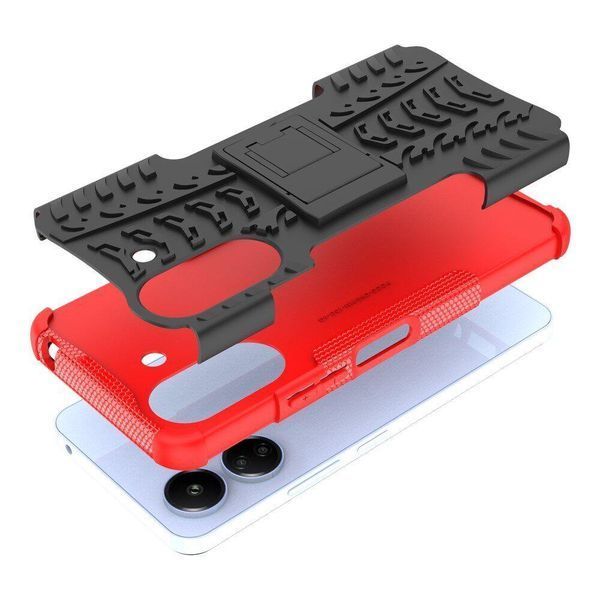 PC + TPU чехол Armor для Xiaomi Redmi 13C красный 095597 фото