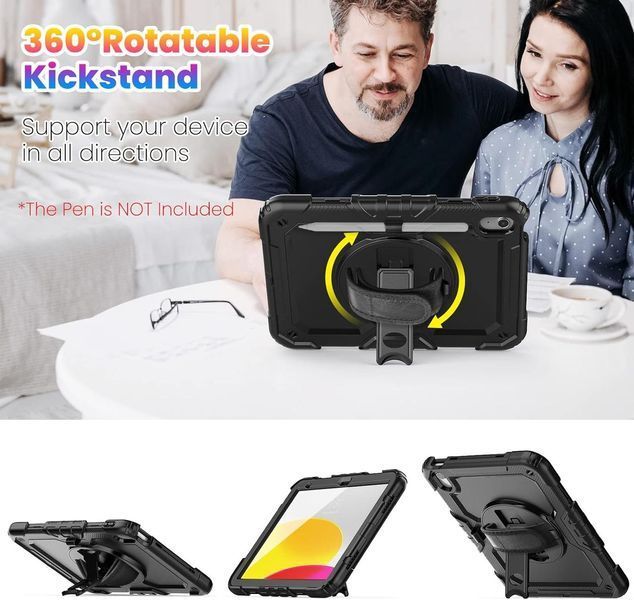 PC + TPU чехол Armor Cover Tablet на планшет Apple iPad 10.9" 2022 (10th Gen) / черный 096960 фото