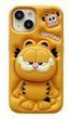 Гумовий 3D чохол для iPhone 16 Pro / Garfield