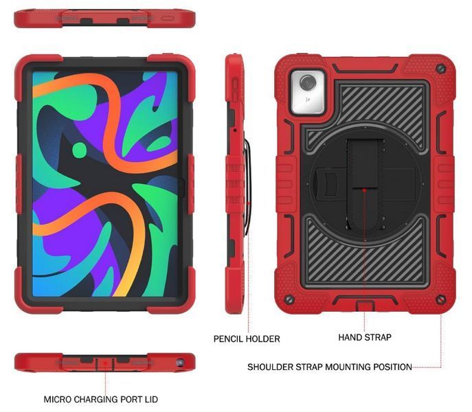 Чехол Carbon Armor Tablet на планшет Lenovo Xiaoxin Pad 2024 (11") / красный 200888 фото