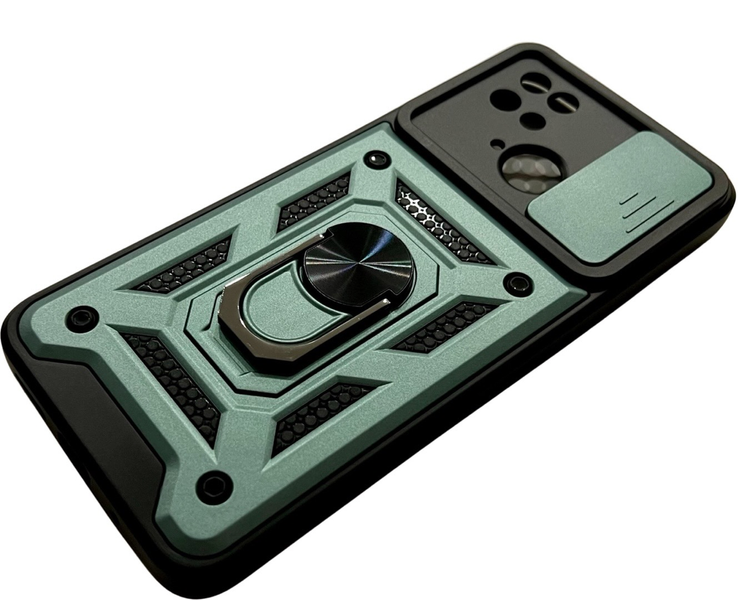 PC + TPU чохол Camshield armor на Poco C40 / сіро-зелений 086151 фото