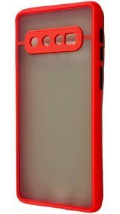TPU чехол накладка Matte Color Case для Samsung Galaxy S10 красный 092232 фото