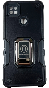 PC + TPU чехол Armor Magnet Ring для Xiaomi Redmi 10A (редми 10а) черный 085615 фото