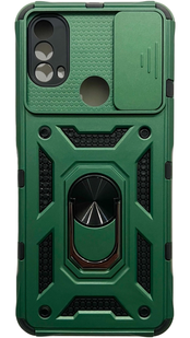 PC + TPU чехол Camshield armor для Motorola E40 (на мото е40) зеленый 87001 фото