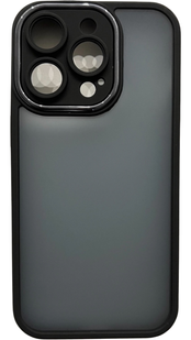 TPU чехол Luxury Metal Lens на iPhone 14 Pro (на айфон 14 про) черный 086446 фото