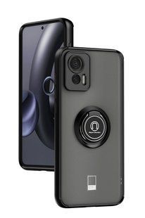TPU чохол накладка Matte Ring Magnit для Motorola Edge 30 Neo чорний 093348 фото