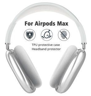 Силиконовые защитные накладки на наушники AirPods Max матово-прозрачные 089659 фото