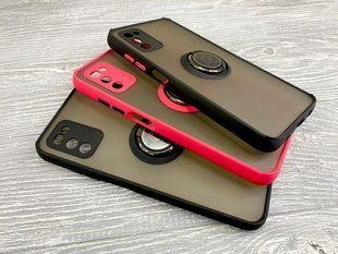 TPU чохол накладка Matte Ring Magnit для Samsung Galaxy A03s (самсунг а03с) (3 види) 084270 фото