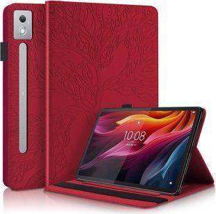 Чохол книжка Wood Book на планшет Lenovo Xiaoxin Pad Pro (12.7") 2025 / червоний 099883 фото