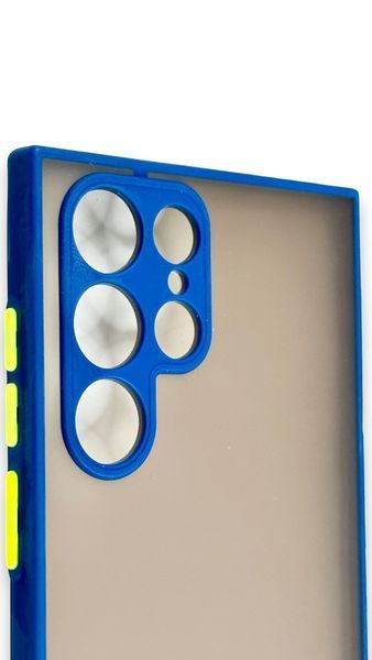 TPU чехол накладка Matte Color Case для Samsung Galaxy S22 Ultra синий 092182 фото