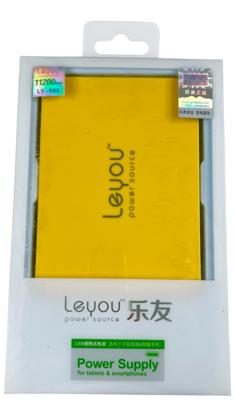 Зовнішній акумулятор Power Bank Leyou LY-900 2A 2USB 11200mAh жовтий 085281 фото