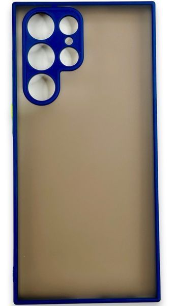 TPU чехол накладка Matte Color Case для Samsung Galaxy S22 Ultra синий 092182 фото