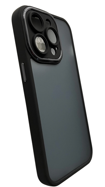 TPU чохол Luxury Metal Lens на iPhone 14 Pro (на айфон 14 про) чорний 086446 фото