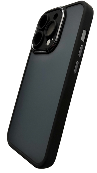 TPU чохол Luxury Metal Lens на iPhone 14 Pro (на айфон 14 про) чорний 086446 фото