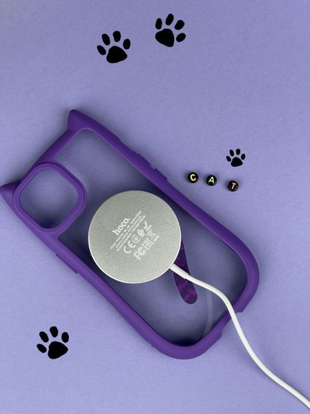 Чехол Cat Case с поддержкой Magsafe для Apple iPhone 14 Pro / grey 202970 фото