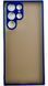 TPU чехол накладка Matte Color Case для Samsung Galaxy S22 Ultra синий 092182 фото 2