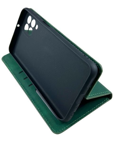 Шкіряний чохол-книжка Amsterdam на Samsung Galaxy M33 зелений 088054 фото