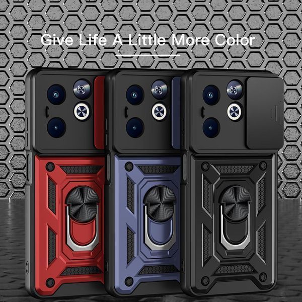 PC + TPU чехол Camshield Armor для Tecno Pop 9 (5G) / синий 097639 фото