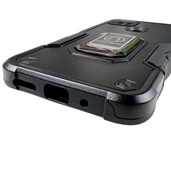 PC + TPU чехол Armor Magnet Ring для Xiaomi Redmi 10A (редми 10а) черный 085615 фото