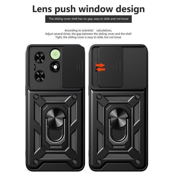 PC + TPU чохол Camshield Armor для Tecno Spark Go 2024 / чорний 097104 фото