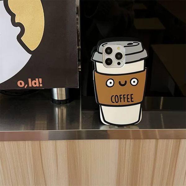 Силіконовий 3D чохол Cup of coffee для iPhone 15 099313 фото