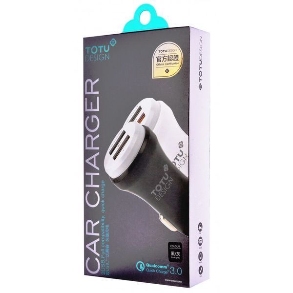 Автомобильная зарядка Totu Qualcomm Quick Charge 3.0A 2USB 16445 фото