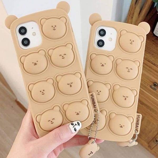 Чохол гумовий Cute Soft Bear на iPhone 11 / світло-коричневий 098159 фото