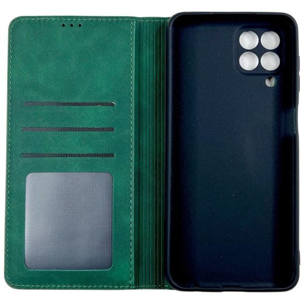Шкіряний чохол-книжка Amsterdam на Samsung Galaxy M33 зелений 088054 фото