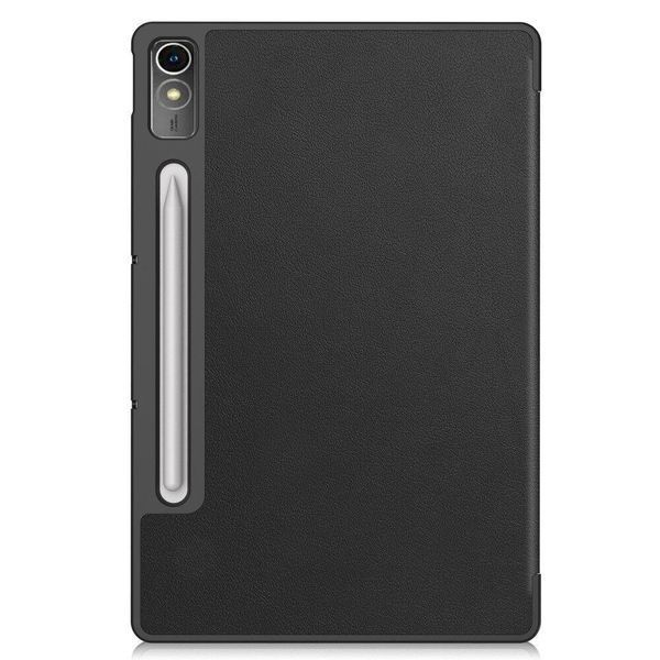 Шкіряний чохол книжка Crazy Horse для Lenovo Tab P12 (12.7") / чорний 093860 фото
