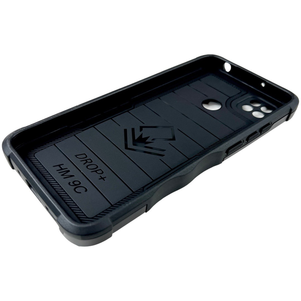 PC + TPU чехол Armor Magnet Ring для Xiaomi Redmi 10A (редми 10а) черный 085615 фото