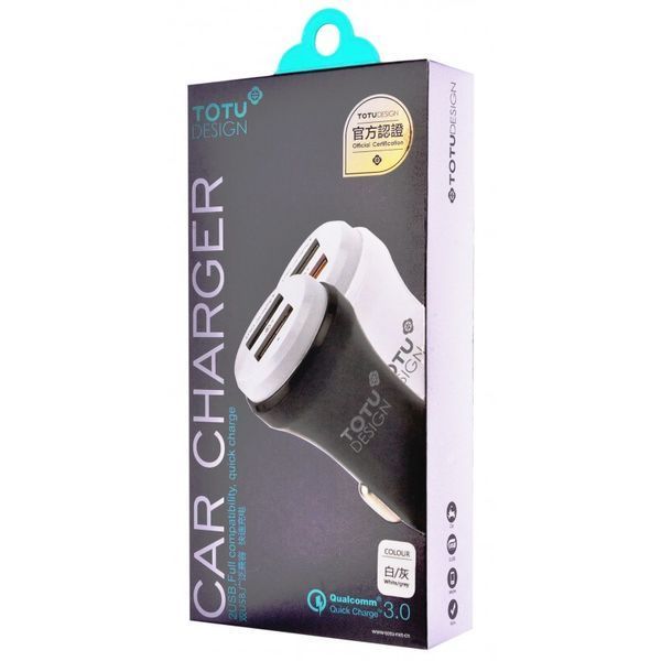 Автомобильная зарядка Totu Qualcomm Quick Charge 3.0A 2USB 16445 фото