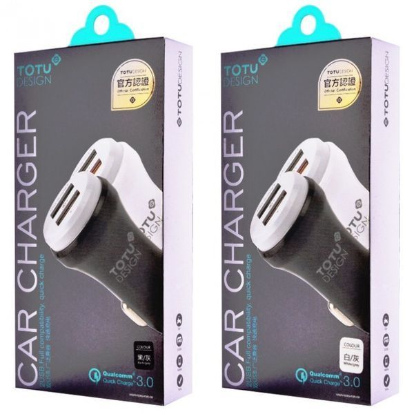 Автомобильная зарядка Totu Qualcomm Quick Charge 3.0A 2USB 16445 фото