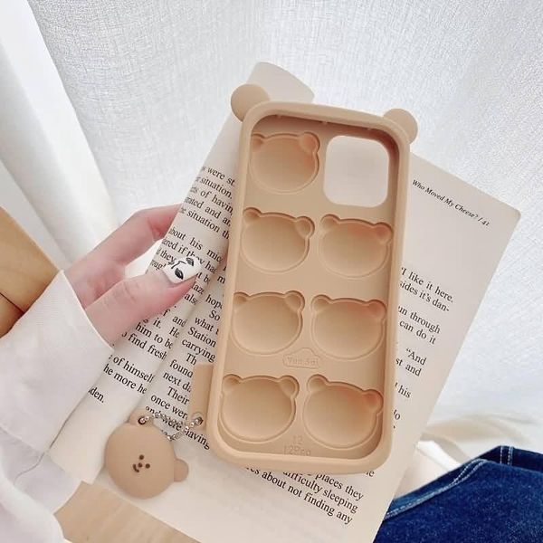 Чохол гумовий Cute Soft Bear на iPhone 11 / світло-коричневий 098159 фото