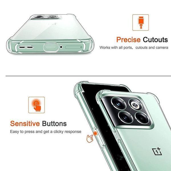 Чехол WXD силиконовый противоударный на OnePlus Ace 2 / прозрачный 090025 фото