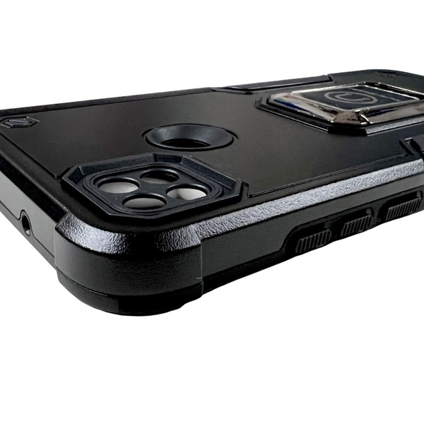 PC + TPU чехол Armor Magnet Ring для Xiaomi Redmi 10A (редми 10а) черный 085615 фото