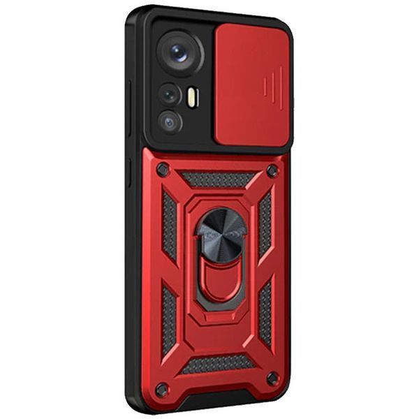 PC + TPU чохол Camshield armor для Xiaomi 12T Pro / червоний 086854 фото