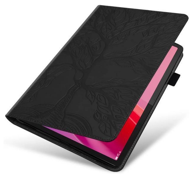 Чохол книжка Wood book для Lenovo Tab K11 2024 (11") / чорний 202186 фото
