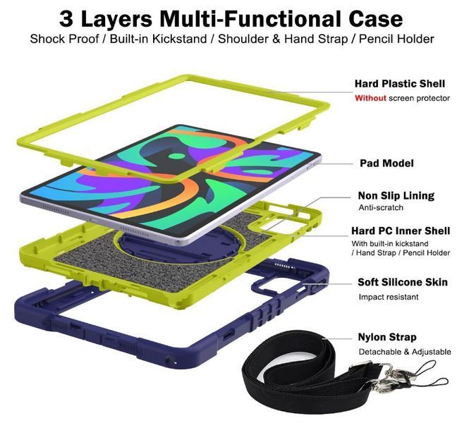 Чохол Carbon Armor Tablet на планшет Lenovo Xiaoxin Pad 2024 (11") / салатовий 200889 фото