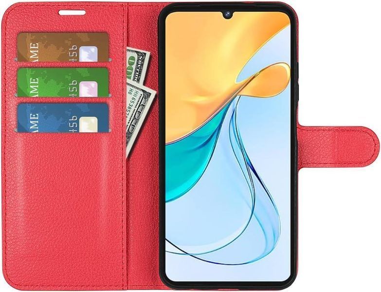 Чехол книжка Lichee для ZTE Blade V50 Vita красный 094927 фото