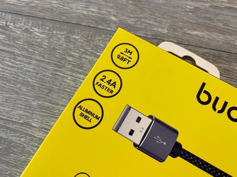 USB-кабель Budi на Type-C (2.4 А) 3m 81846 фото