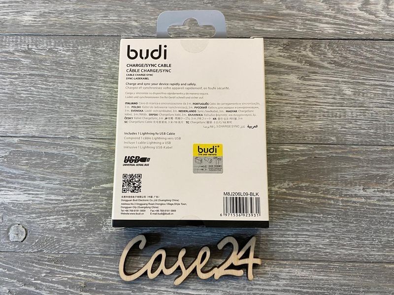 USB-кабель Budi на Type-C (2.4 А) 3m 81846 фото