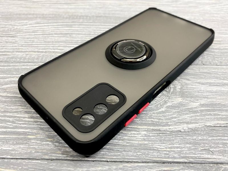 TPU чохол накладка Matte Ring Magnit для Samsung Galaxy A03s (самсунг а03с) (3 види) 084270 фото