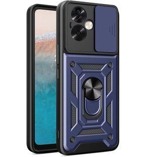 PC + TPU чехол Camshield armor на Oppo Reno 11F / синий 096796 фото