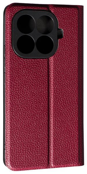 Шкіряний чохол книжка Fibra case на Xiaomi 15T Pro / bordo 204145 фото