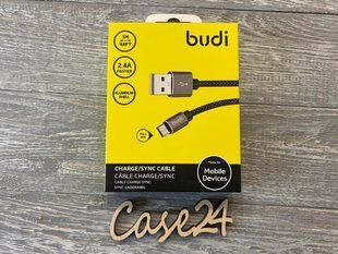 USB кабель Budi на micro-USB (2.4 А) 3m 81847 фото