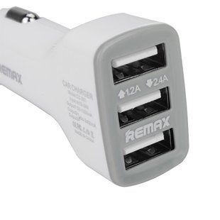 Автомобильная зарядка Remax на 3 USB (3,6A) длинная версия 20-005 фото