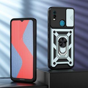 PC + TPU чехол Camshield armor для Nokia C21 Plus / зеленый 89322 фото