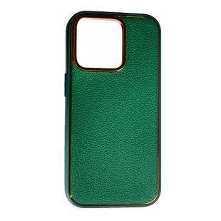 TPU чехол Leather New на iPhone 14 Pro Max (на айфон 14 про макс) зеленый 086705 фото