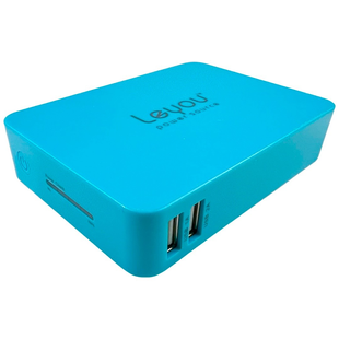 Внешний аккумулятор Power Bank Leyou LY-900 2A 2USB 11200mAh голубой 085282 фото