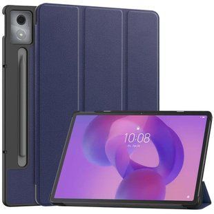 Шкіряний чохол книжка Crazy Horse на планшет Lenovo Idea Tab Pro (12.7")/синій 099243 фото